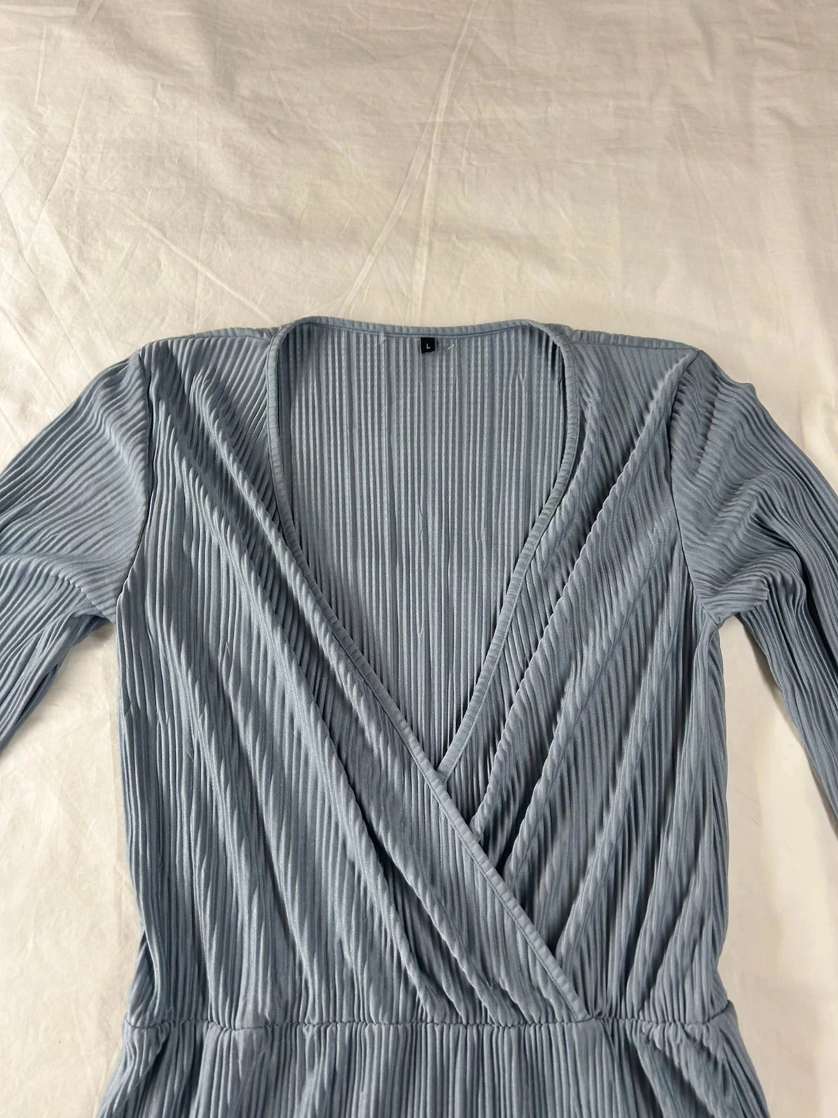 Vestido vintage azul claro tamanho L – photo 3